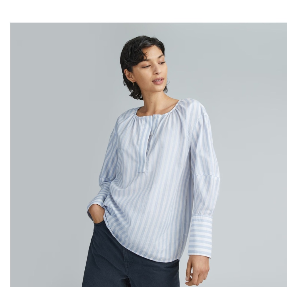 Everlane Striped Blue Women's Top